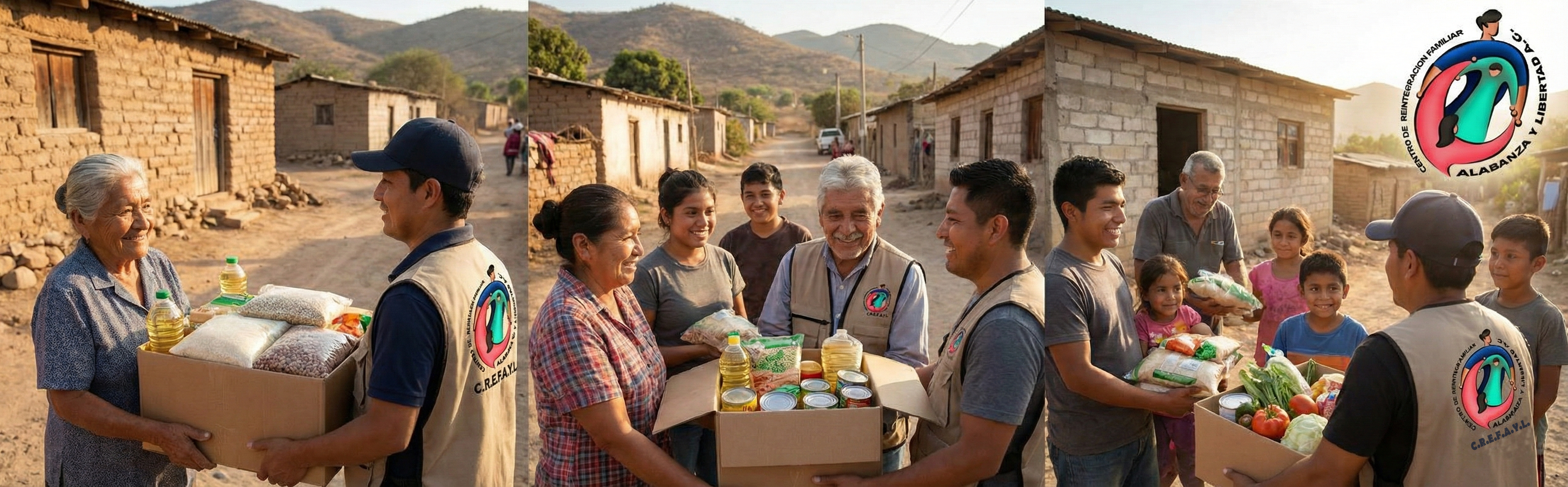 Despensa con alimentos básicos preparada por CREFAYL